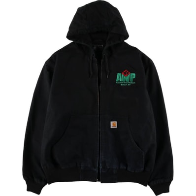 古着 訳あり特価 カーハート Carhartt Loose Fit アクティブジャケット ダックフルジップパーカー メンズXL相当/eaa586100