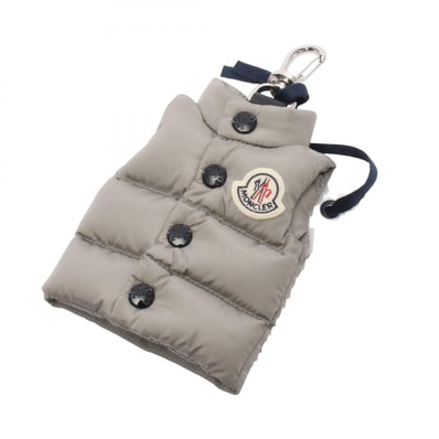 モンクレール MONCLER ベスト キーリング付き チャーム アクセサリー ナイロン レザー メンズ レディース グレー系 / ブラック系 / マルチカラー 6F00002M7726903 【新品】