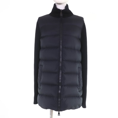 美品 モンクレール ダウンジャケット CARDIGAN ブラック レディース M