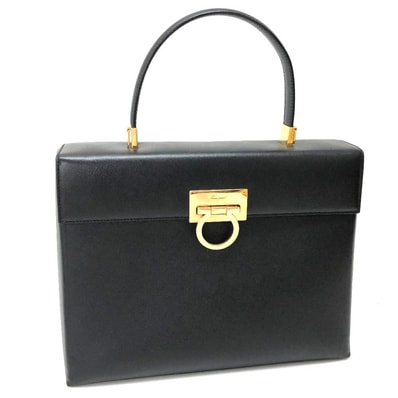 サルヴァトーレフェラガモ Salvatore Ferragamo ガンチーニ カバン 2WAY ハンドバッグ レザー ブラック
