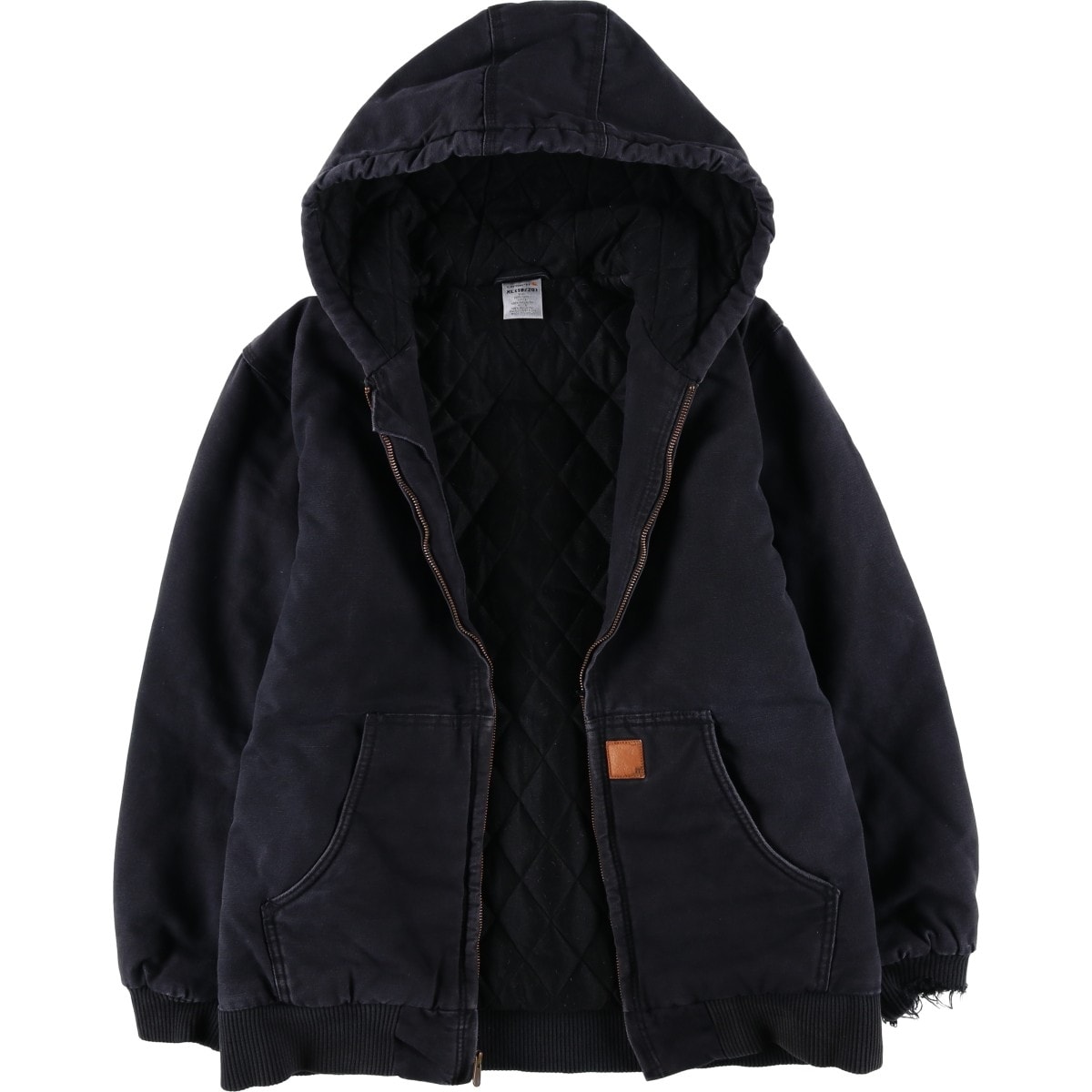 古着 訳あり特価 カーハート Carhartt アクティブジャケット 中綿入り ダックフルジップパーカー レディースXL相当/eaa599379