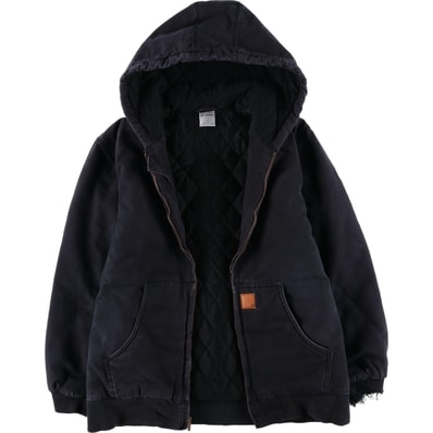 古着 訳あり特価 カーハート Carhartt アクティブジャケット 中綿入り ダックフルジップパーカー レディースXL相当/eaa599379