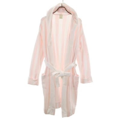 gelato pique ジェラートピケ ストライプ柄 長袖 ロング ガウン F ピンク系 ルームウェア ジェラピケ