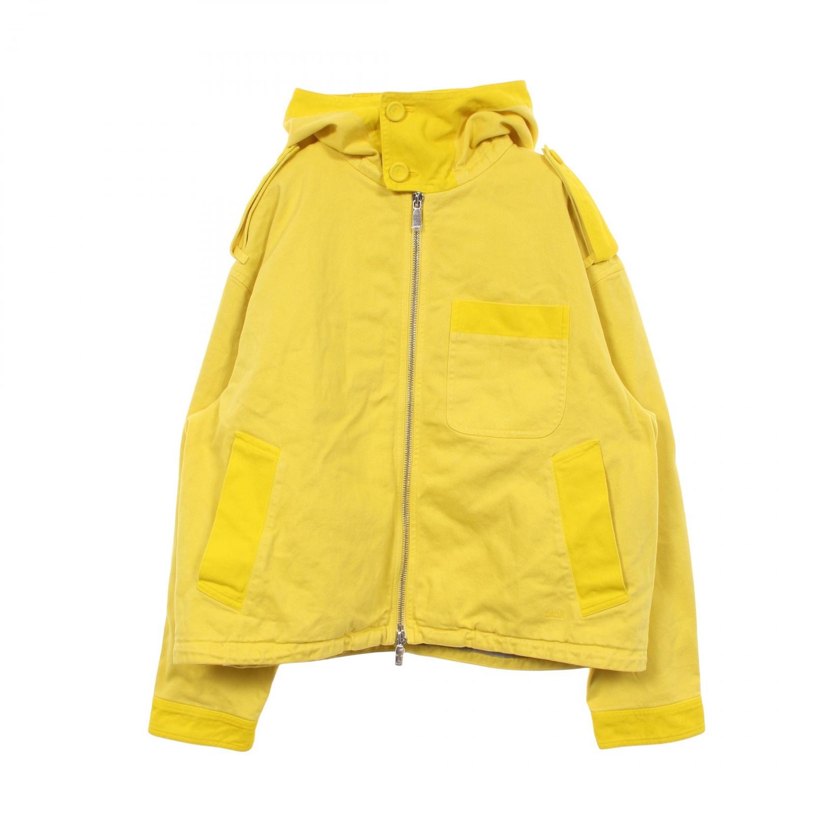 ディオール Dior × PETER DOIG フード付き デニムジャケット 衣料品 アウター コットン メンズ イエロー系 143C411A5350 【中古】