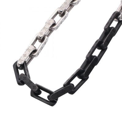 ルイ・ヴィトン LOUIS VUITTON コリエ モノグラム チェーン ネックレス ジュエリー メタル シルバー メンズ シルバー系 / ブラック系 M00677 【中古】