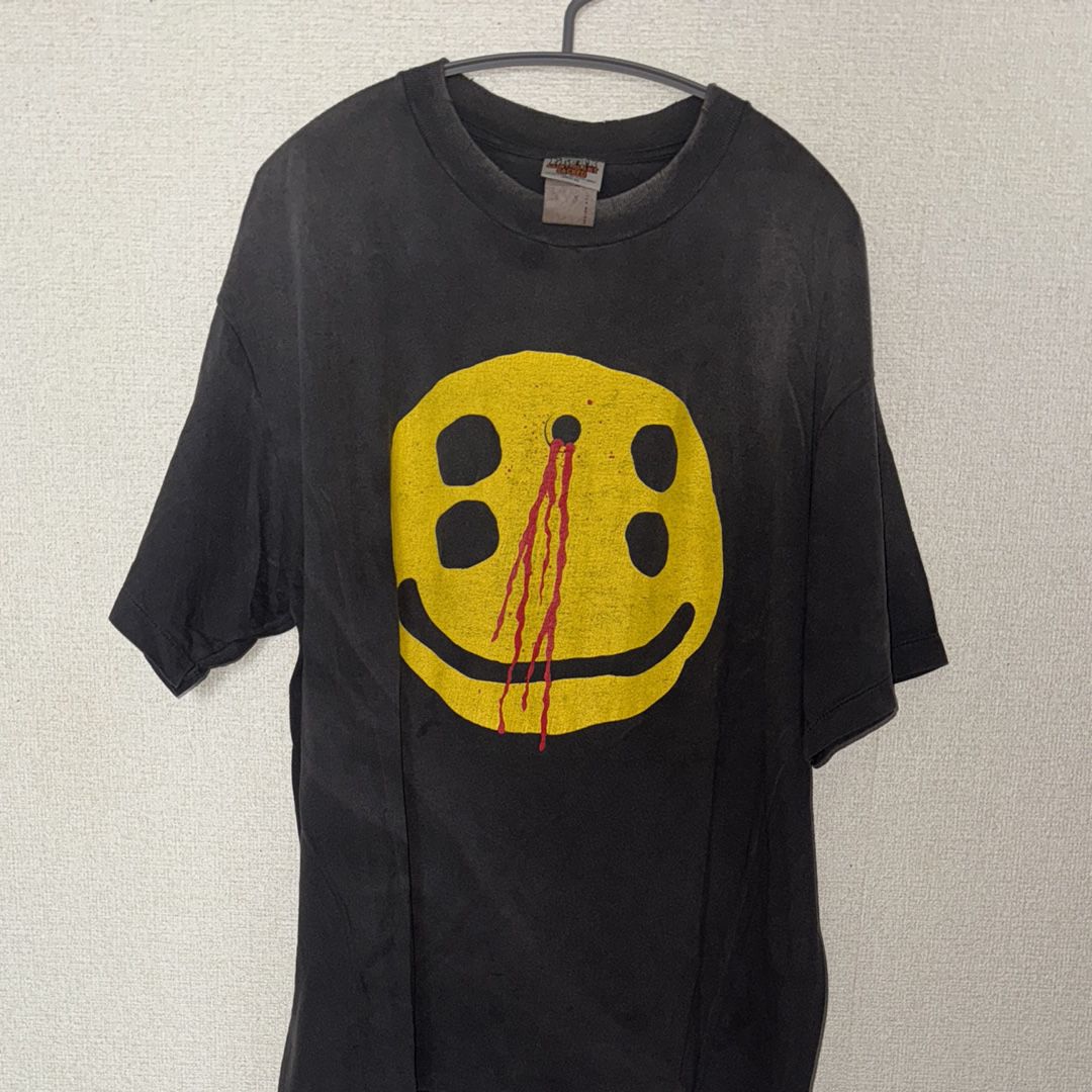 SAINT Mxxxxxx x Cactus Plant Flea Market SS Tee Smile "Black"