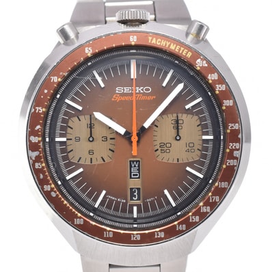 セイコー SEIKO 6138-0040 ヴィンテージ スピードタイマー クロノグラフ ブラウン/ゴールド 自動巻き メンズ D#146749