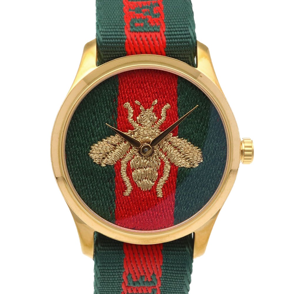 グッチ Gタイムレス 腕時計 時計 ステンレススチール YA126487A(126.4) クオーツ メンズ 1年保証 GUCCI  中古
