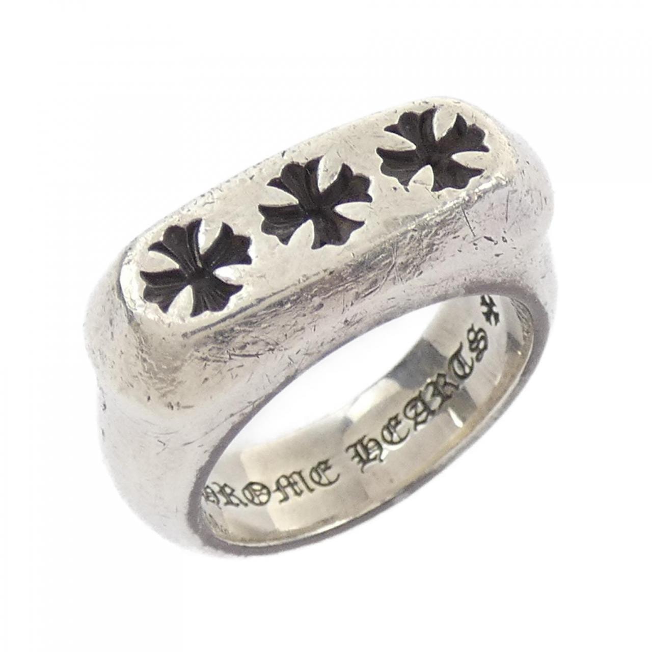 Chrome Hearts 22K Lil PJ 3CH Plus Ring "Silver"