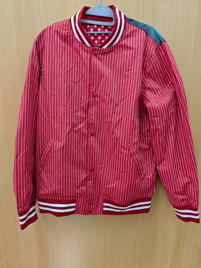 Supreme x COMME des GARCONS SHIRT Reversible Varsity Baseball Jacket "Red"