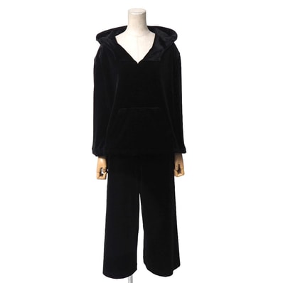 FOXEY NEW YORK フォクシー ニューヨーク SPORTS パンツセットアップ サイズ38 ベロア ラウンジプルオーバー パーカー サイドラインパンツ ブランド古着【中古】20260408/RA8394