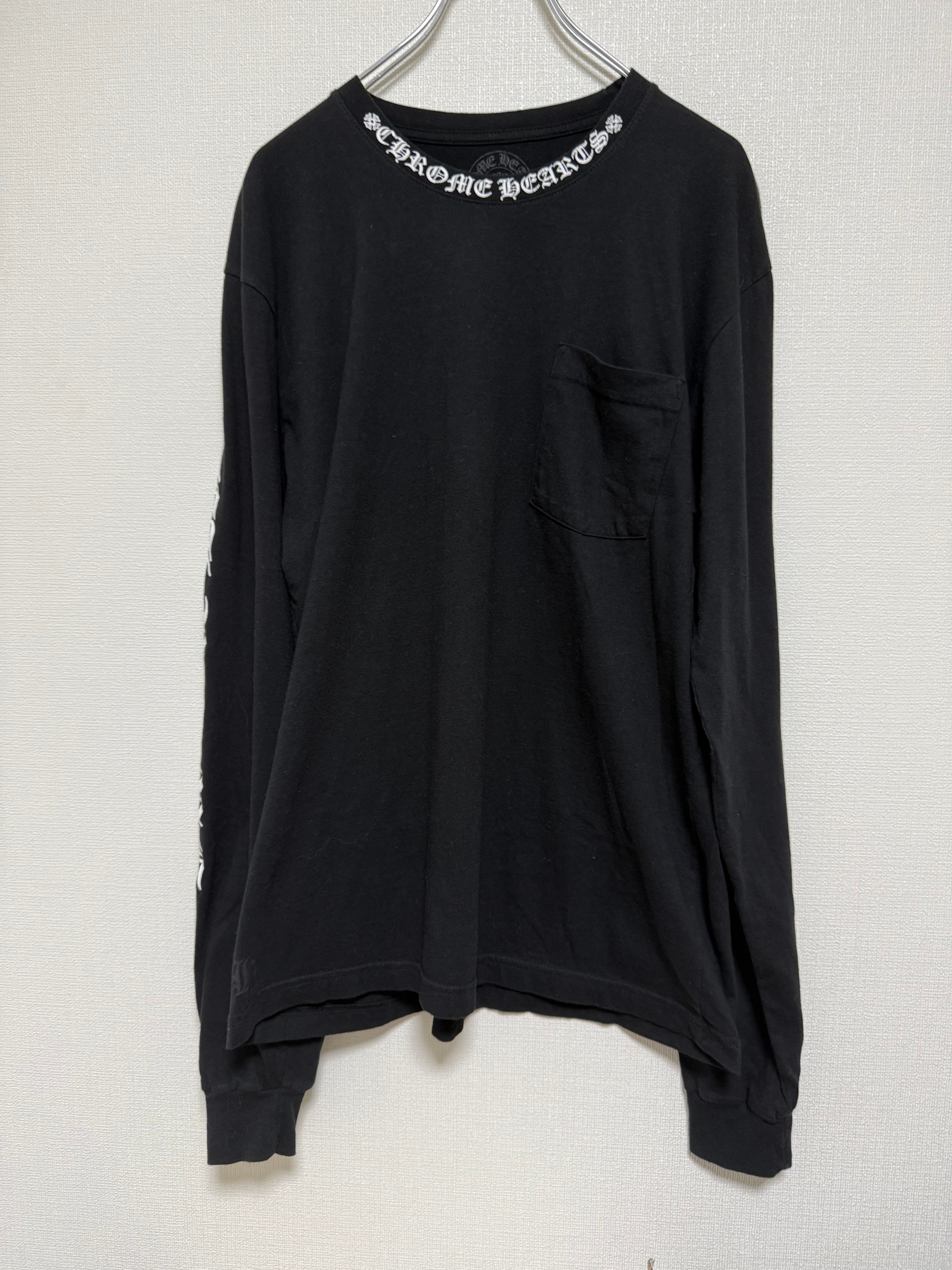 クロムハーツ ネックロゴ ポケット ロングスリーブ Tシャツ 