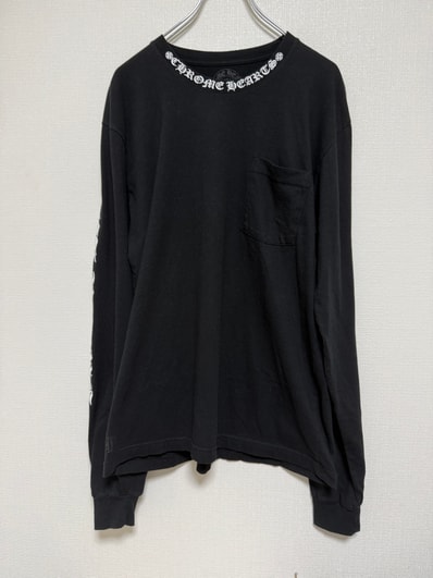 Chrome Hearts Neck Logo Pocket L/S Tee "Black"