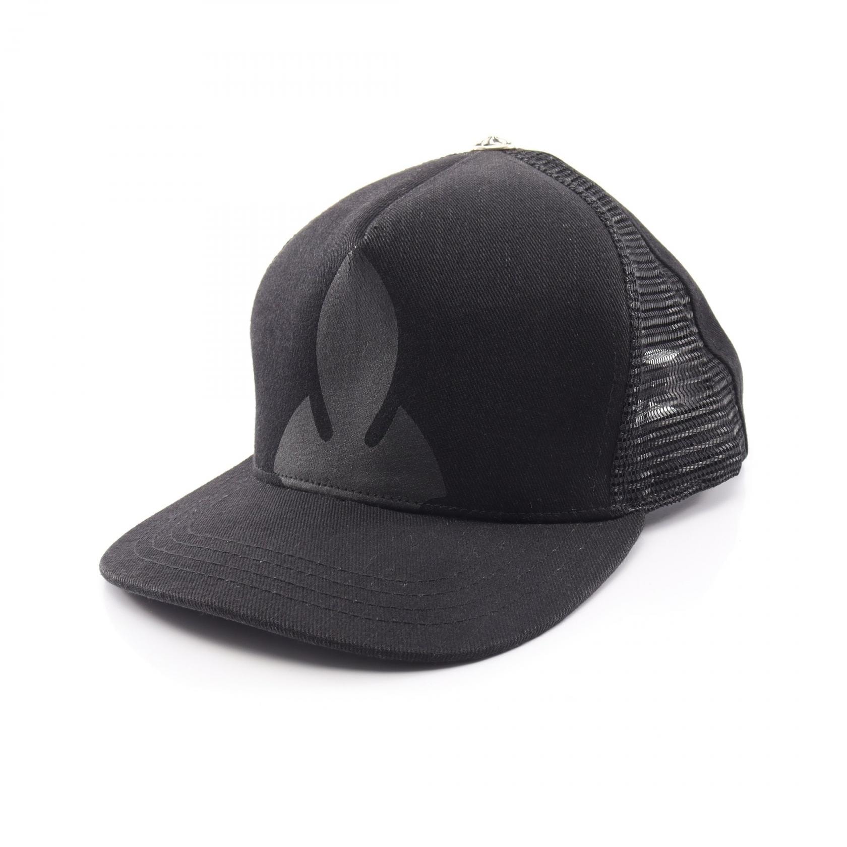 クロムハーツ CHROME HEARTS TRUCKER CAP メッシュ キャップ 帽子 コットン メンズ ブラック系 【中古】