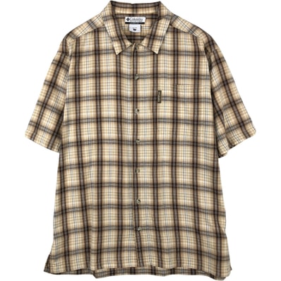古着 00年代 コロンビア Columbia 半袖 コットン チェックシャツ ボックスシャツ メンズL相当/eaa623265
