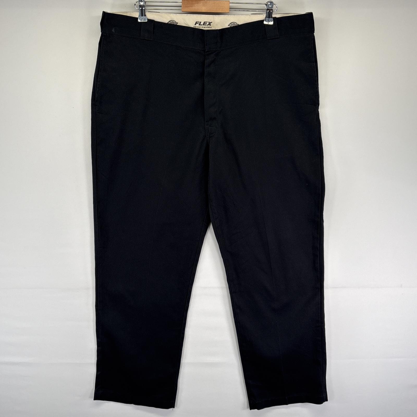 古着 ディッキーズ Dickies ワークパンツ 874 ストレート テーパード ジッパーフライ 長ズボン 作業着 w42 L32 ブラック メンズ