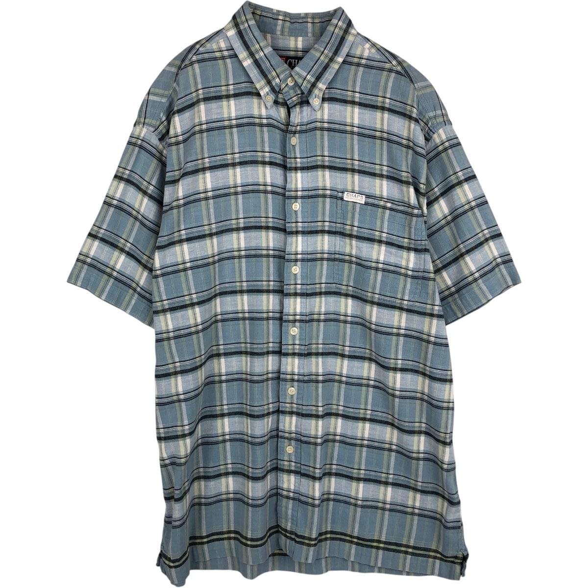 古着 ラルフローレン Ralph Lauren CHAPS チャップス 半袖 ボタンダウン チェックシャツ ボックスシャツ メンズXL相当/eaa635687