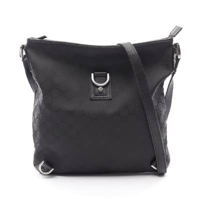 グッチ GUCCI GG柄 アビー ショルダーバッグ バッグ ナイロン レザー レディース ブラック系 268642 【中古】
