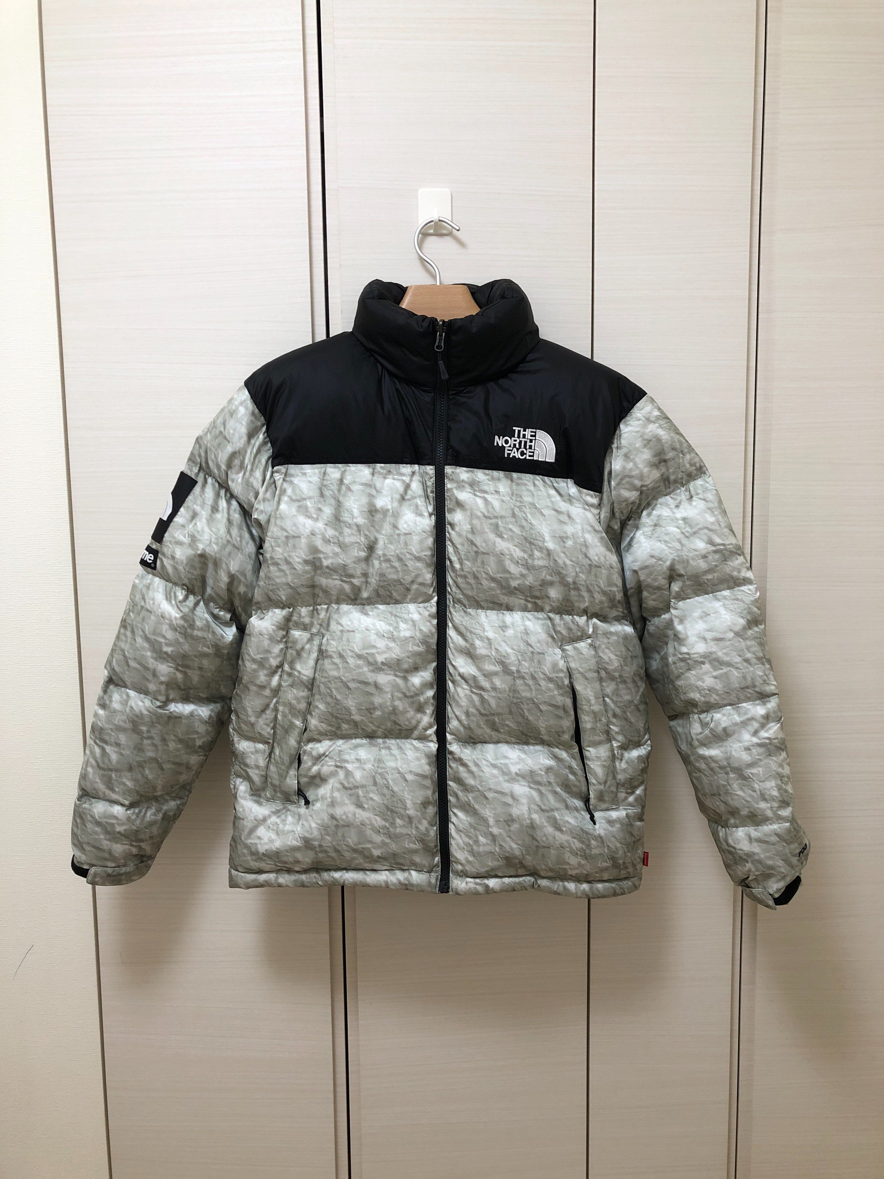 Supreme x The North Face Nuptse Jacket "White Paper Print"