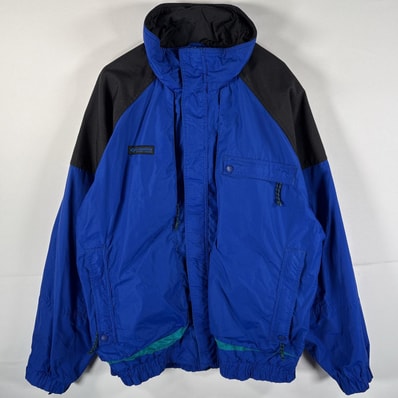 古着 90's/90年代 コロンビア Columbia ナイロンジャケット マウンテンジャケット ワンポイントロゴ 大きいサイズ XL ブルー メンズ