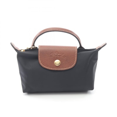 ロンシャン Longchamp ル プリアージュ オリジナル ポーチ ハンドバッグ バッグ キャンバス レザー レディース ブラック系 / ブラウン系 34175089001 【新品】