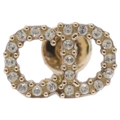 クリスチャンディオール Clair D Lune クレール ディー リュヌ メタル & クリスタル 片耳 シングル