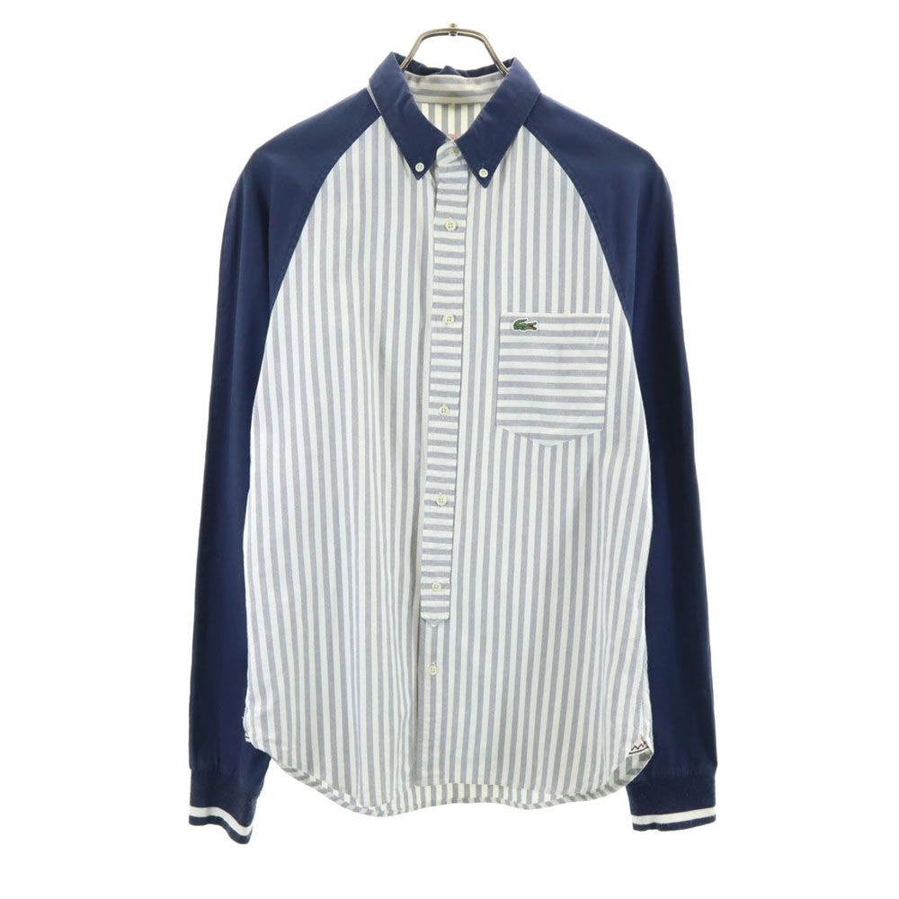 LACOSTE L!VE ラコステライブ 長袖 ボタンダウンシャツ 39 グレー系