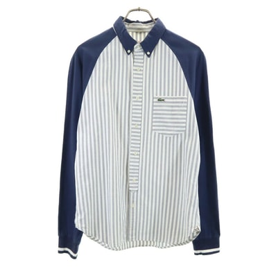LACOSTE L!VE ラコステライブ 長袖 ボタンダウンシャツ 39 グレー系