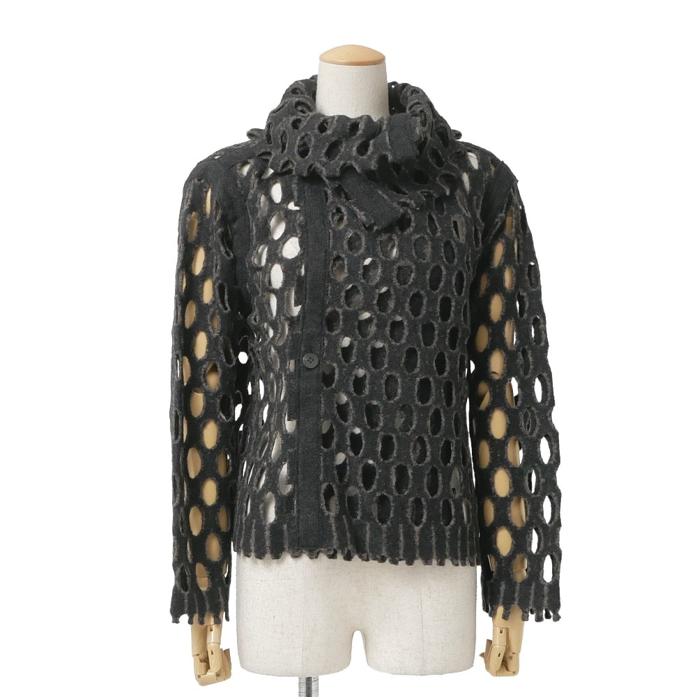 ■美品■HaaT ISSEY MIYAKE ハート イッセイミヤケ カーディガン サイズ2 ウールニット ブランド古着【中古】20260908/RB0886