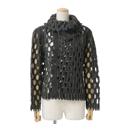 ■美品■HaaT ISSEY MIYAKE ハート イッセイミヤケ カーディガン サイズ2 ウールニット ブランド古着【中古】20260908/RB0886