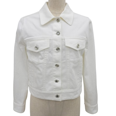 極美品 ドルチェ&ガッバーナ デニムジャケット ホワイト レディース 36