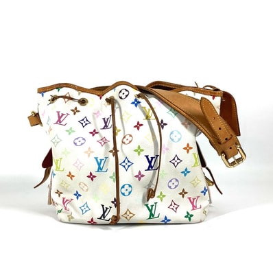 ルイヴィトン LOUIS VUITTON プチノエ M42229 モノグラムマルチカラー カバン 巾着 肩掛け ショルダーバッグ モノグラムマルチカラーキャンバス ブロン ホワイト