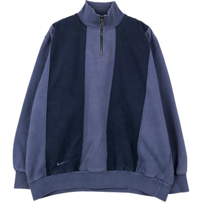 古着 ナイキ NIKE GOLF ゴルフ ツートン ハーフジップスウェットシャツ トレーナー メンズXL相当/eaa647590