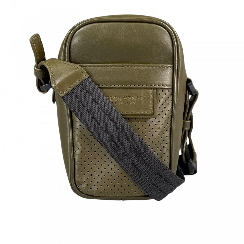 BOTTEGAVENETA ボッテガヴェネタ ショルダーバッグ レッジェーロ  スムースレザー   カーキ その他金具 ユニセックス【中古品】