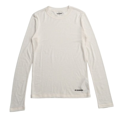 ■美品■2022年製■JIL SANDER ジルサンダー 長袖Tシャツ サイズM ロゴ ロンT Jil Sander+ イタリア製 ブランド古着【中古】20260612/RA9785