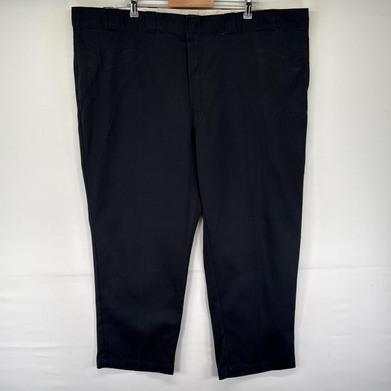 古着 ディッキーズ Dickies パンツ チノパン ストレート ジッパーフライ 大きいサイズ スラックス 874 W50 L30  ブラック系 メンズ
