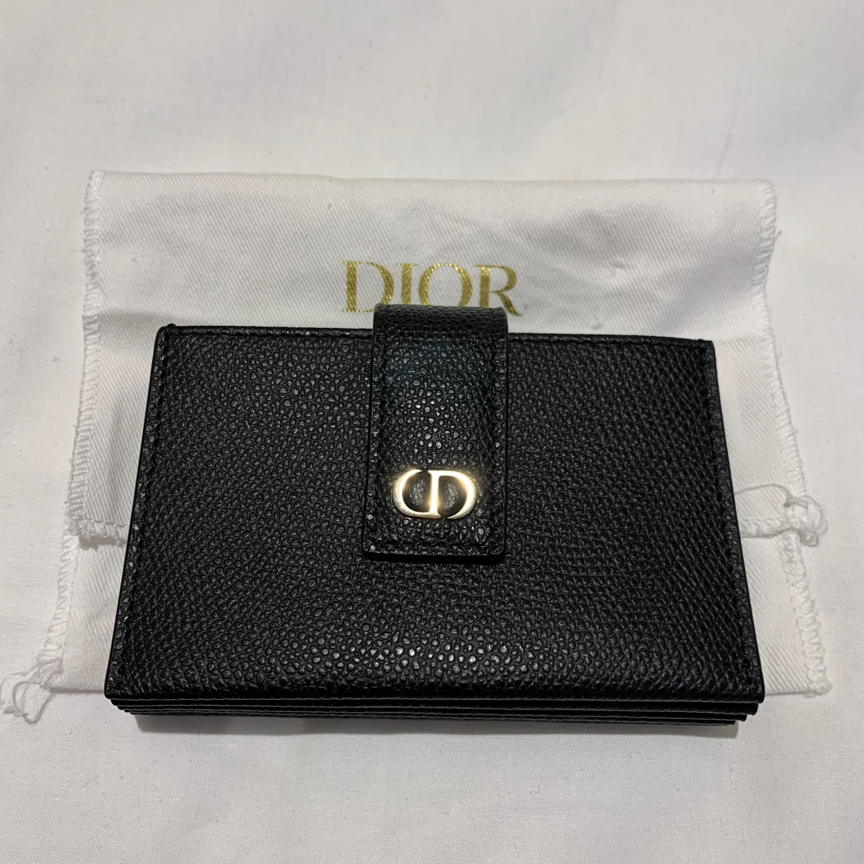 Dior 30 Montaigne Card Holder "Black/Gold"