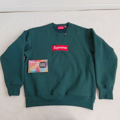Supreme Box Logo Crewneck "Dark Pine" (22FW)