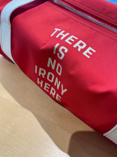 CELINE THERE IS NO IRONY HERE DUFFLE BAG WITH LEATHER DETAILS セリーヌ バッグ