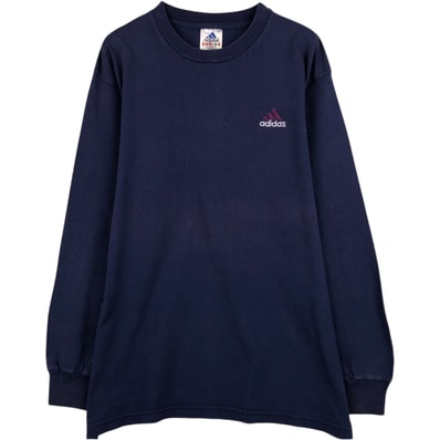 古着 90年代 アディダス adidas ロングTシャツ ロンT USA製 メンズM相当 ヴィンテージ フェード/eaa631311