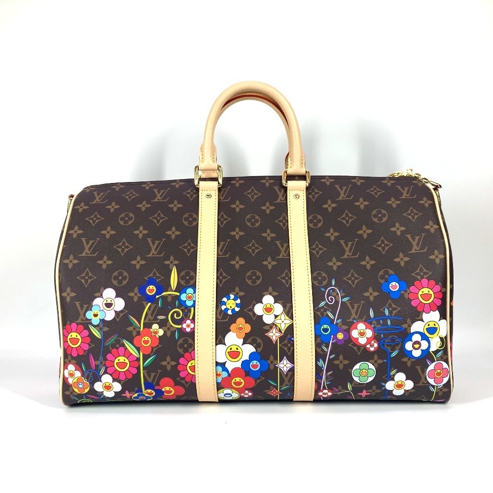 ルイヴィトン LOUIS VUITTON キーポル・バンドリエール 45 M14182 モノグラム 村上隆 LV×TK ショルダーバッグ 旅行バッグ カバン 2WAYバッグ ボストンバッグ モノグラムキャンバス ブラウン 未使用