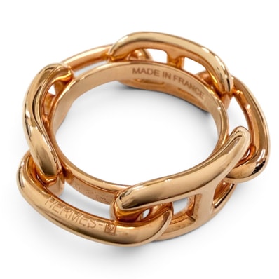 Hermes Scarf Ring Regate Pink Gold Plated "Pink Gold"