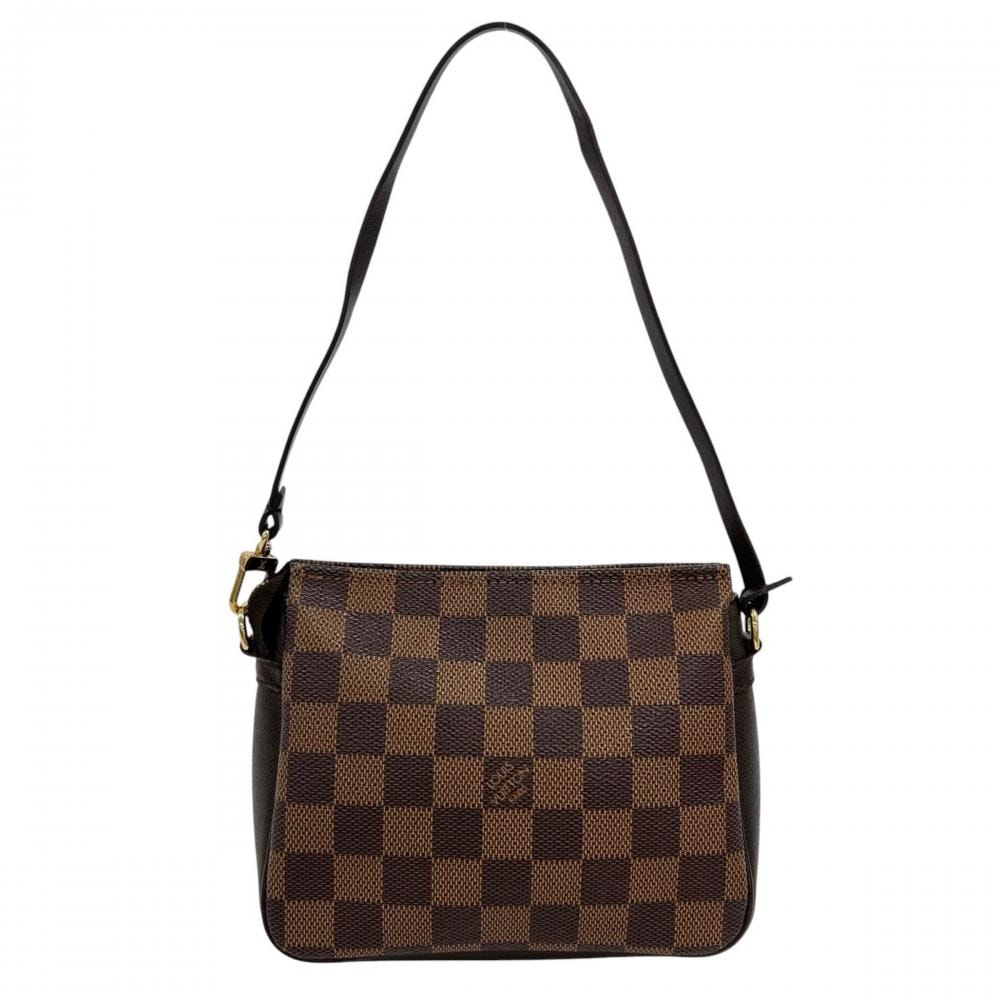 LOUIS VUITTON ルイヴィトン ハンドバッグ トゥルース・メイクアップ アクセサリーポーチ N51982 ダミエキャンバス    ブラウン 茶 ゴールド金具 レディース【中古品】