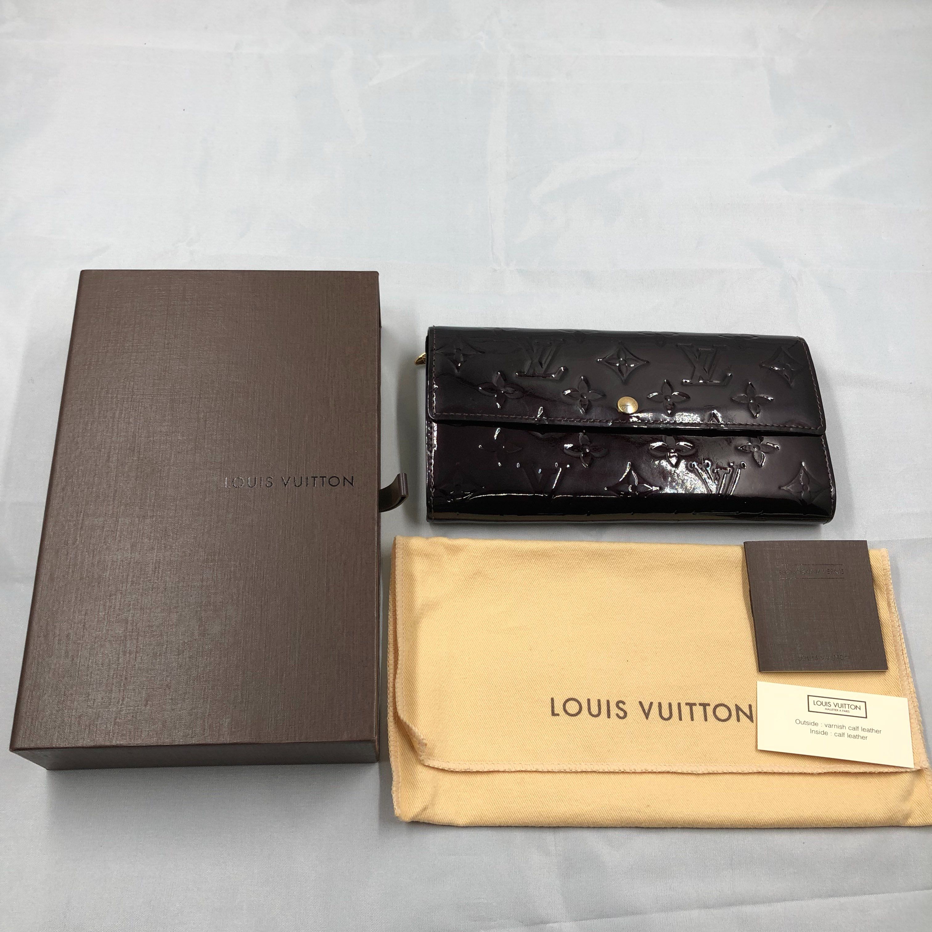 Louis Vuitton Sarah Wallet Monogram Vernis "Amarante"