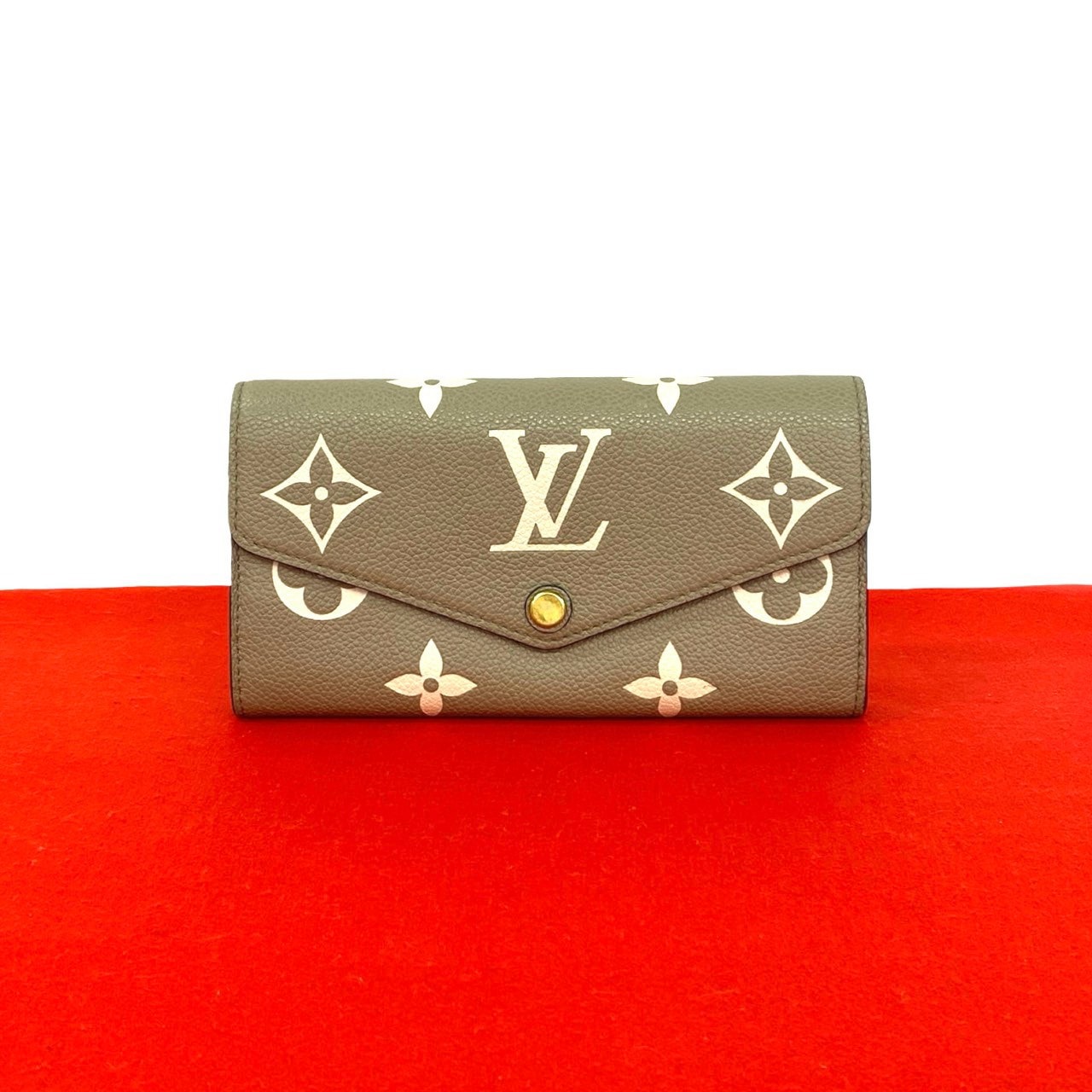 LOUIS VUITTON ルイヴィトン ポルトフォイユ・サラ NM モノグラム アンプラント レザー 長財布 トゥルトレール クレーム ベージュ
 64828