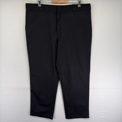 古着 ディッキーズ Dickies パンツ ワークパンツ チノパン スラックス 874 ストレート ジッパーフライ w42 L30 ブラック系 メンズ