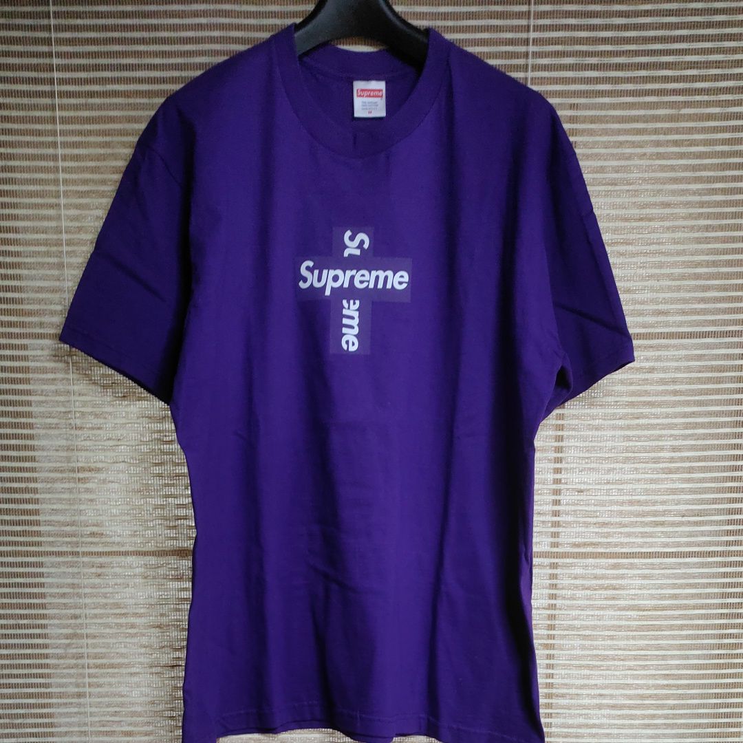 Supreme Cross Box Logo Tee "Purple"