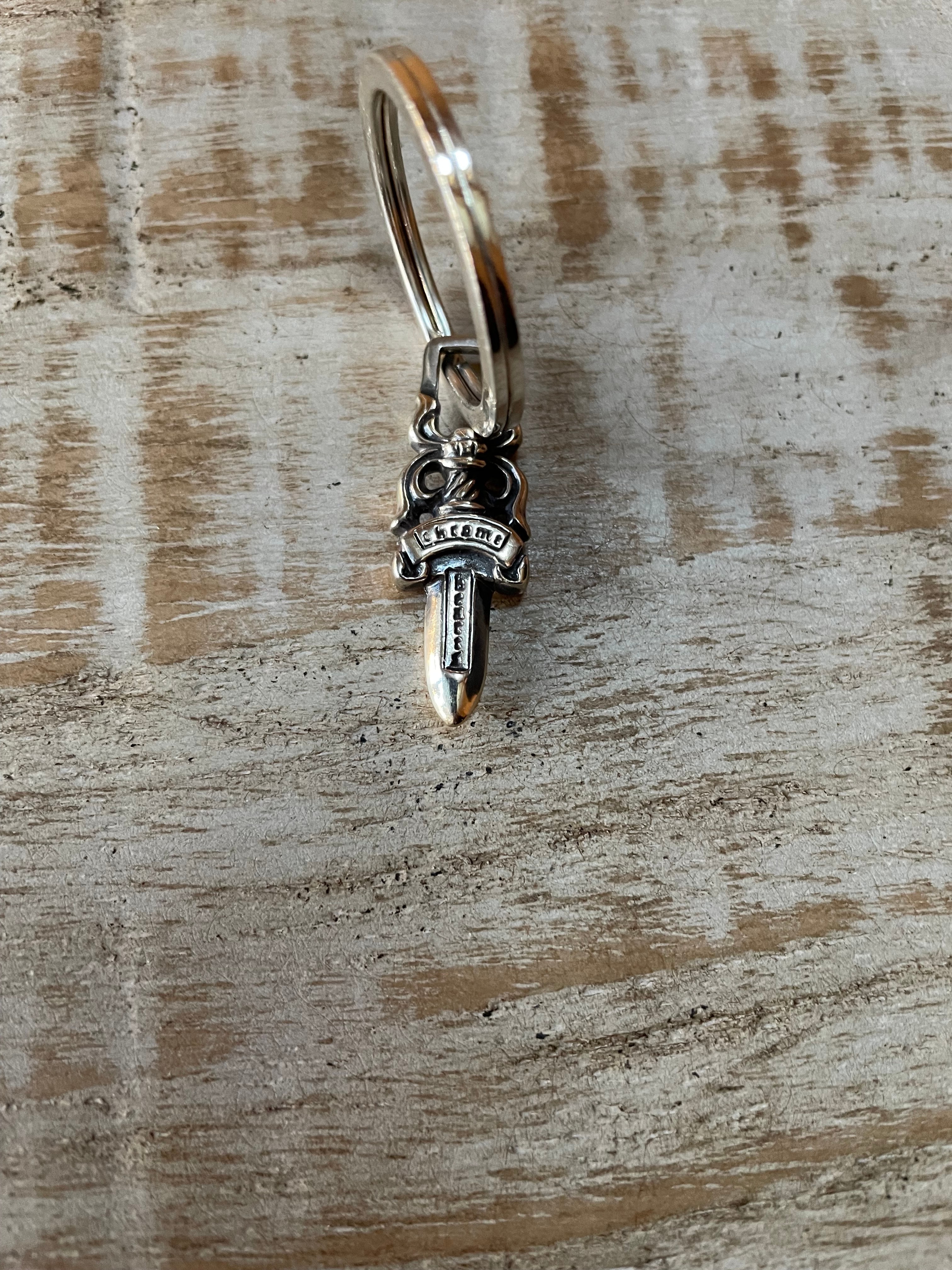 Chrome Hearts # 5 Dagger Key Ring "Silver"