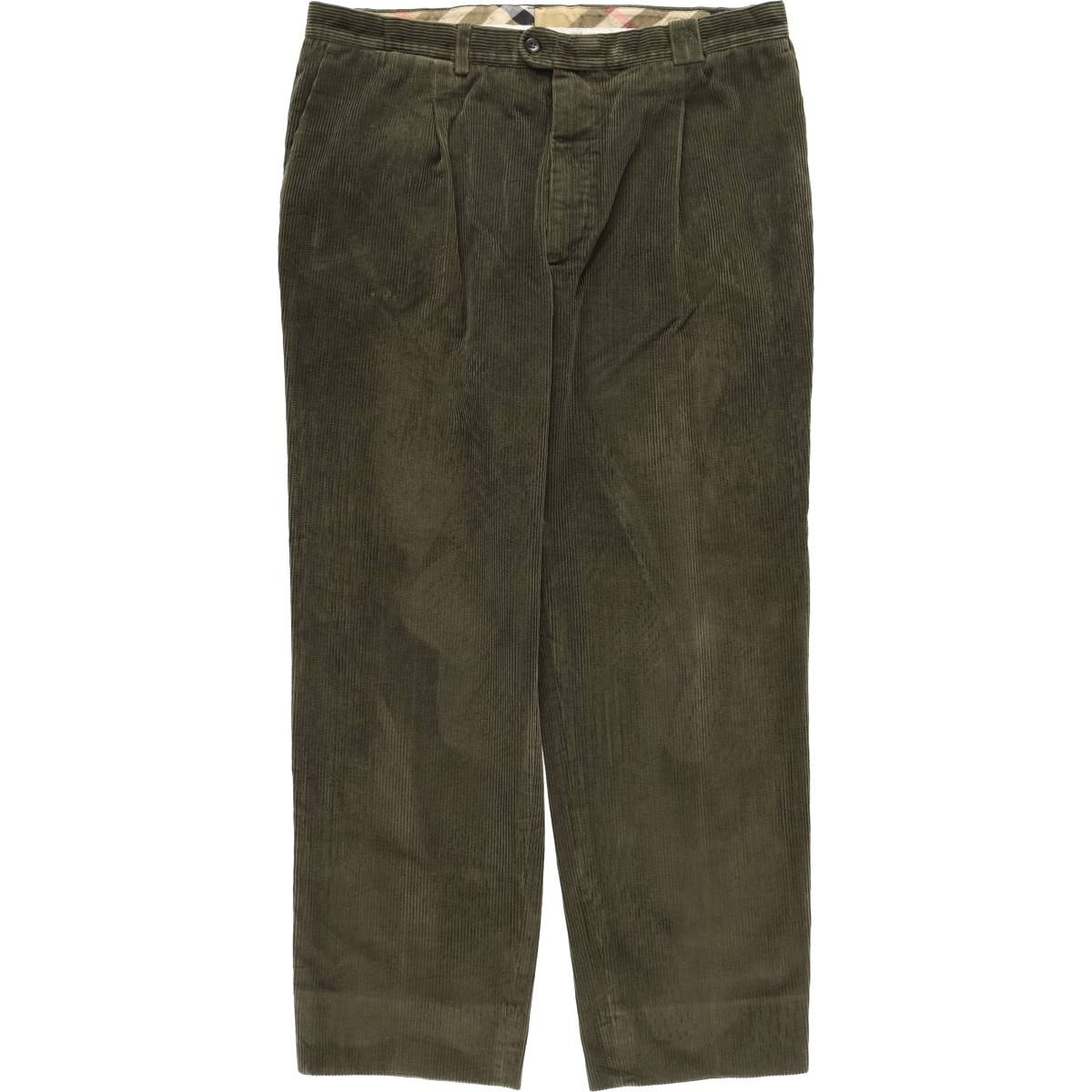 古着 バーバリー Burberry's LONDON 太畝 ワンタック コーデュロイパンツ スペイン製 メンズw30相当/eaa610839