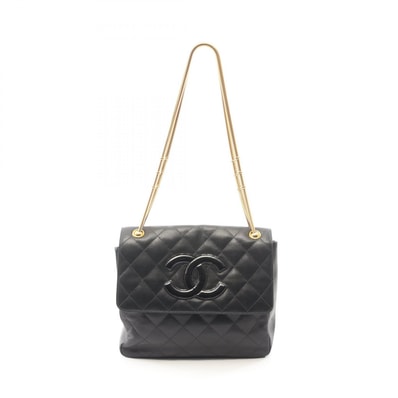 シャネル CHANEL マトラッセ ショルダーバッグ バッグ ラムスキン(羊革) レディース ブラック系 【中古】